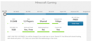 免费Minecraft主机
