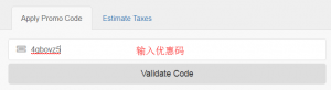 输入优惠码