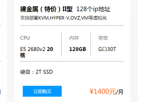 标准互联美国洛杉矶裸金属服务器特价促销：10核64G内存，可开VPS，支持KVM/HYPER-V/XEN/750元/月