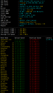 LOCVPS德国VPS硬件测试