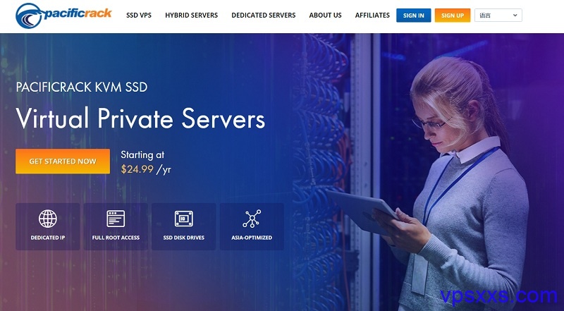pacificrack上新年付6.99美元便宜VPS，美国洛杉矶QN机房，CN2 GT线路，支持支付宝