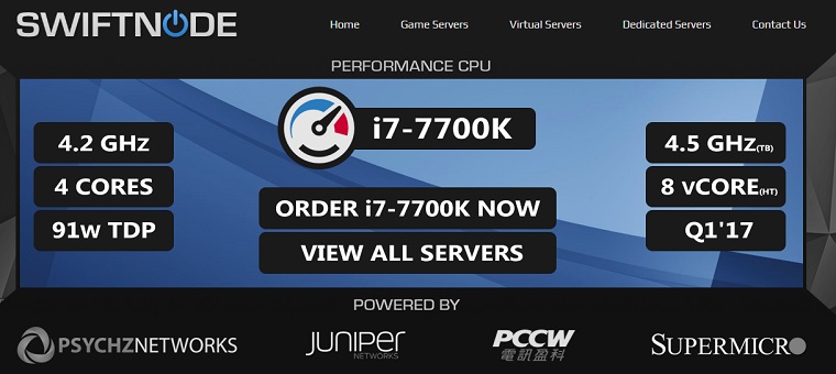 Swiftnode美国洛杉矶/芝加哥独立服务器：E3/I7处理器/15TB月流量或不限流量/59.25美元/月起