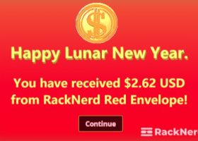 RackNerd新春注册/下单送红包，洛杉矶CN2线路VPS年付16.68美元，支持支付宝