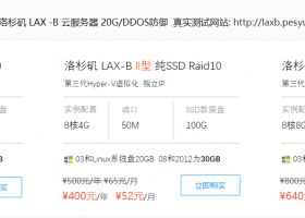 「标准互联」洛杉矶VPS年付80元，买两年送一年，20G高防VPS年付240元，可选windows系统