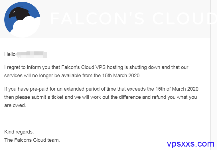 Falcon’s Cloud倒闭
