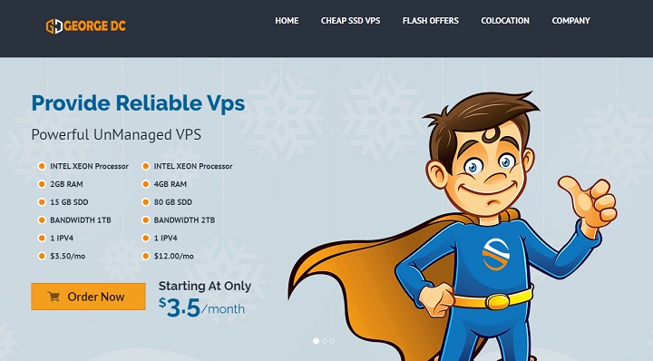 georgedatacenter美国洛杉矶大硬盘VPS年付25美元，荷兰windows7/10 VPS月付7美元，1G端口无限流量独服84美元/月
