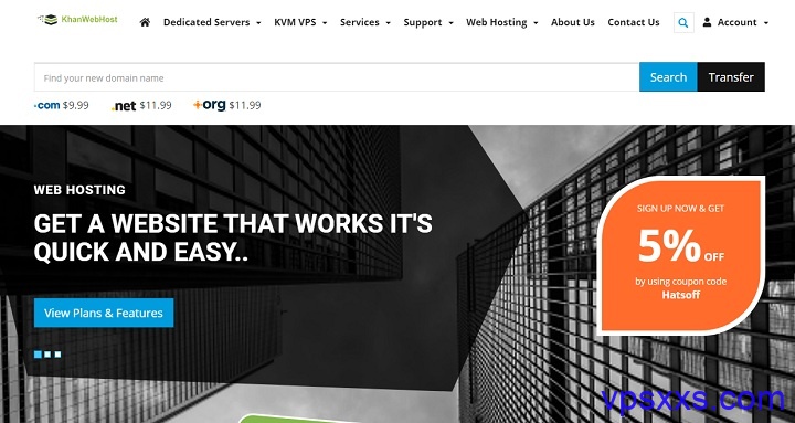 KhanWebHost美国便宜VPS：1美元/月，达拉斯机房1核2G/10GB SSD/无限流量/1Gbps/支持支付宝