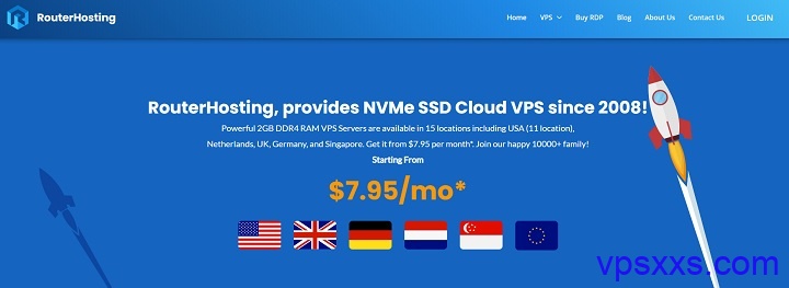 RouterHosting美国11机房/德国/英国/荷兰/新加坡VPS，KVM可自定ISO，4.95美元/月起