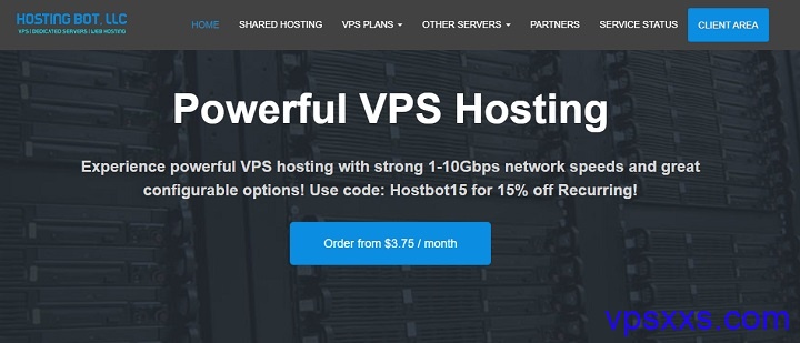 HostingBot：美国洛杉矶/达拉斯/杰克逊维尔10Gbps带宽AMD VPS 4.4美元/月，洛杉矶/达拉斯1Gbps带宽3.2美元/月