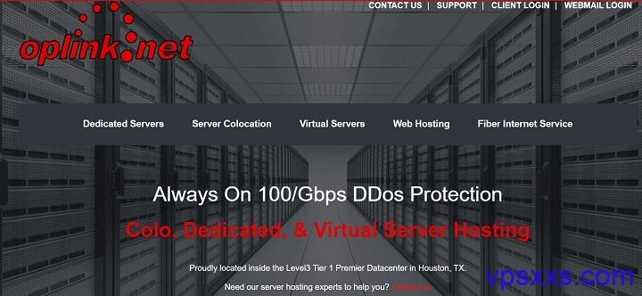 oplink特价美国VPS首月1美元：休斯敦机房/AMD处理器/可选windows/无限流量/1Gbps带宽/100Gb DDos保护