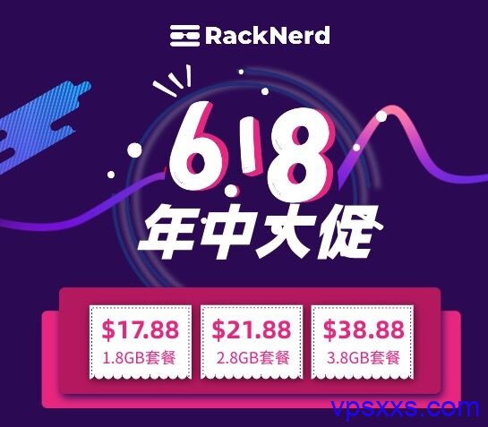 #618促销#RackNerd：17.88美元/年起，支持支付宝，美国洛杉矶DC 02/圣何塞/纽约/达拉斯/芝加哥/阿什本机房