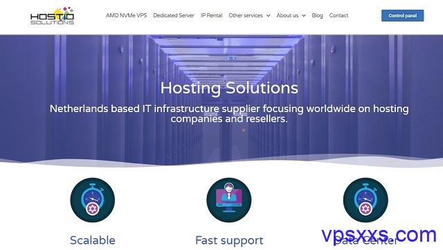 HostioSolutions：荷兰AMD NVMe VPS五折，5欧元/月，10Gbps大带宽套餐欧元/月