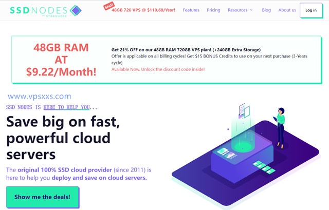 SSDNodes：2核4G/46.8美元/年，12核48G/111美元/年，日本/新加坡/荷兰/德国/英国/澳大利亚/美国等11机房可选