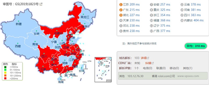 HostingViet越南vps国内ping