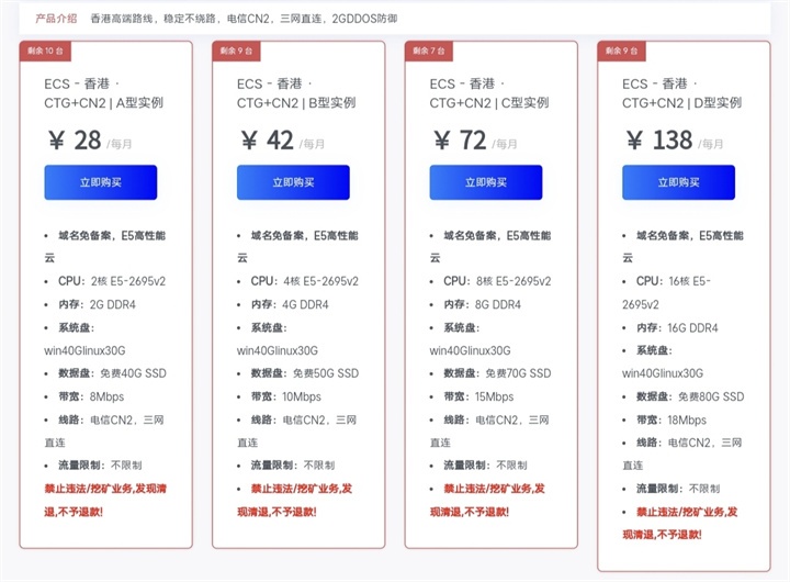 茶白数据香港CTG+CN2高端云服务器