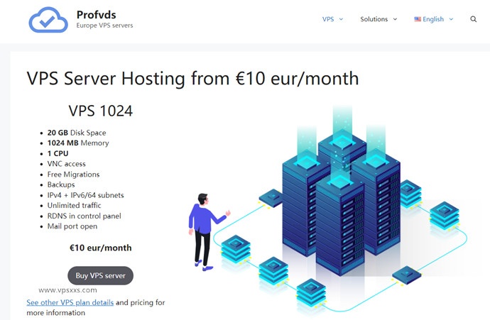 Profvds斯洛伐克VPS：10欧元/月，25端口开放，可做群发邮件服务器