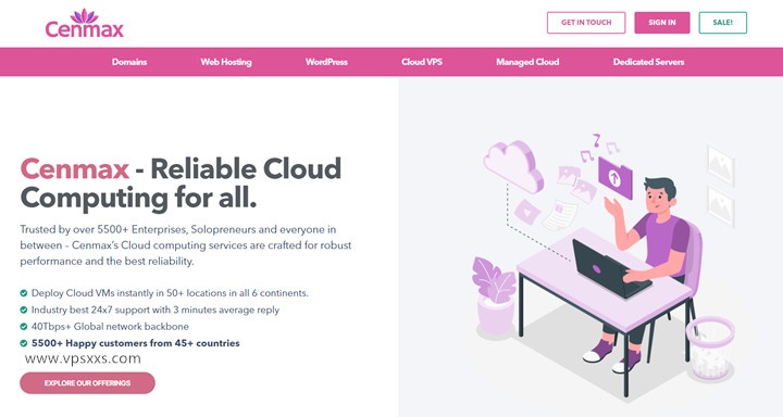 Cenmax美国达拉斯VPS：1核1G/20GB SSD/1TB流量/1Gbps/5美元/月，中国香港/台湾省/日本等53个机房16美元/月起