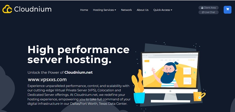 CloudNium美国达拉斯VPS：2核2G/40GB NVMe/2TB流量/1Gbps带宽/3.99美元/月，100Gbps DDOS防御，支持支付宝