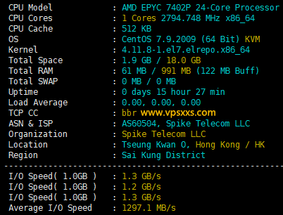 SpikeTel香港vps测评：原生IP解锁英国Tiktok和香港Netflix，看视频17万+速度，移动联通用户必抢！