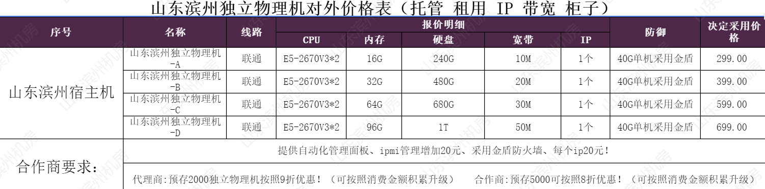 山东滨州独立服务器