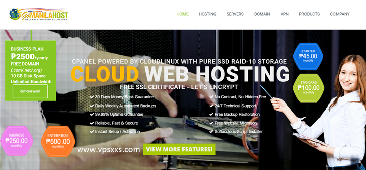 GoManilaHost柬埔寨/马来西亚/泰国/越南/日本/尼泊尔VPS：22.5美元/月，7天退款保证