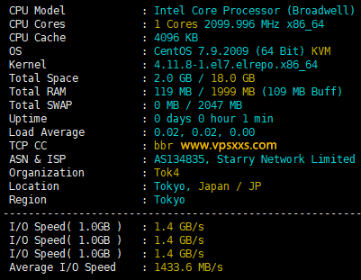 StarryDNS日本东京VPS测评：看视频16万+速度，三网往返直连延迟低，多跑到200M带宽
