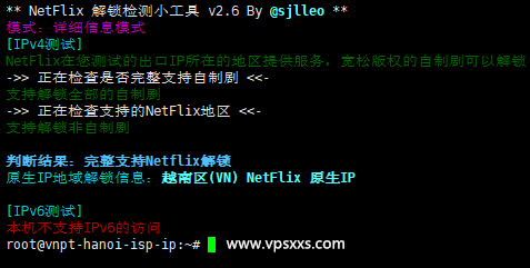 TotHost越南VNPT线路ISP IP VPS是否原生IP检测