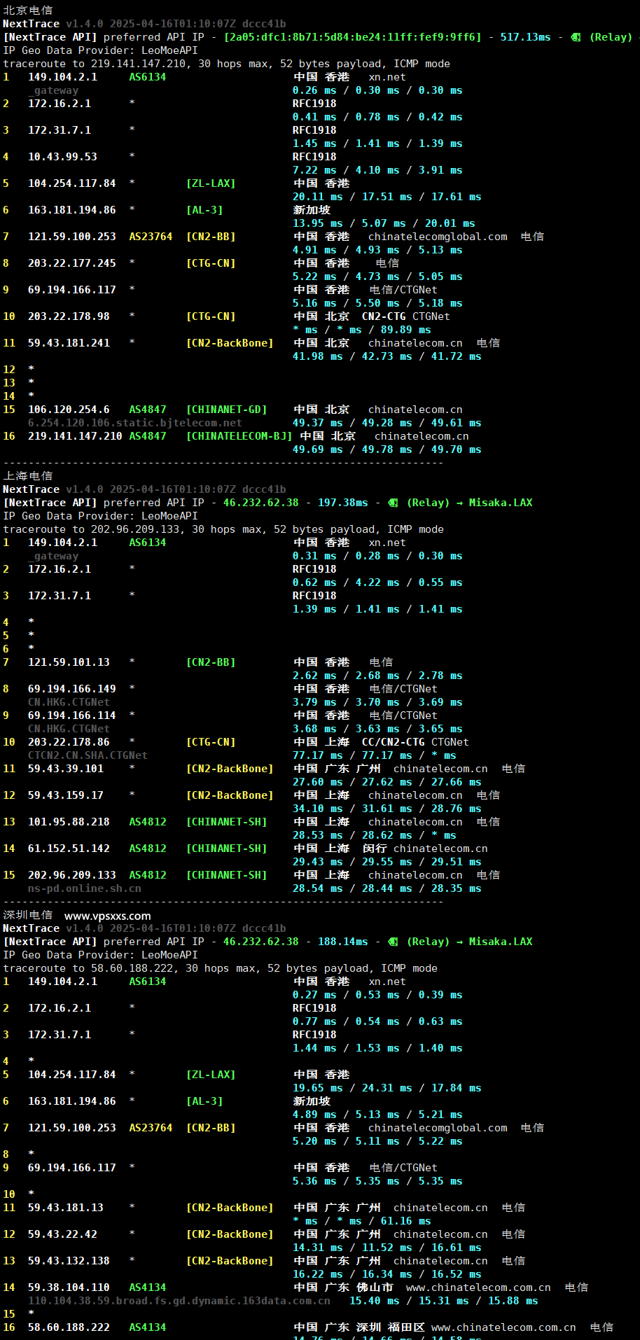 HostKvm香港三网优化线路VPS电信回程路由