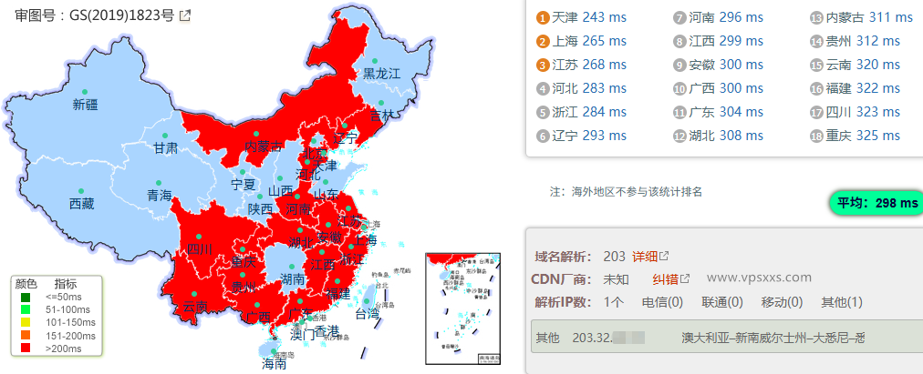 justhost韩国VPS国内ping