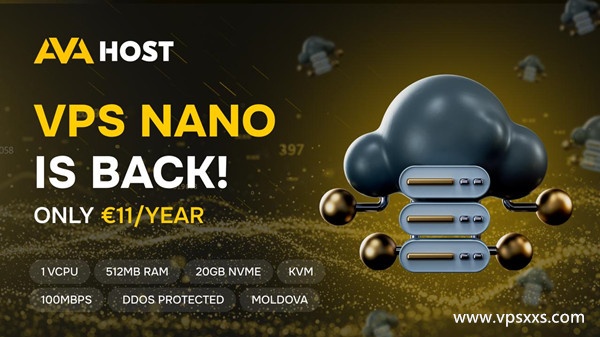 Ava.Hosting：8.8欧元/年抗投诉VPS限量补货，摩尔多瓦机房无视DMCA/无限流量/可匿名注册