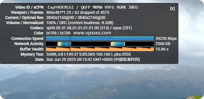 RackNerd美国洛杉矶DC03 VPS看youtube