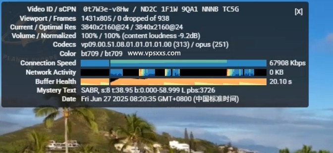 justhost爱尔兰VPS看youtube