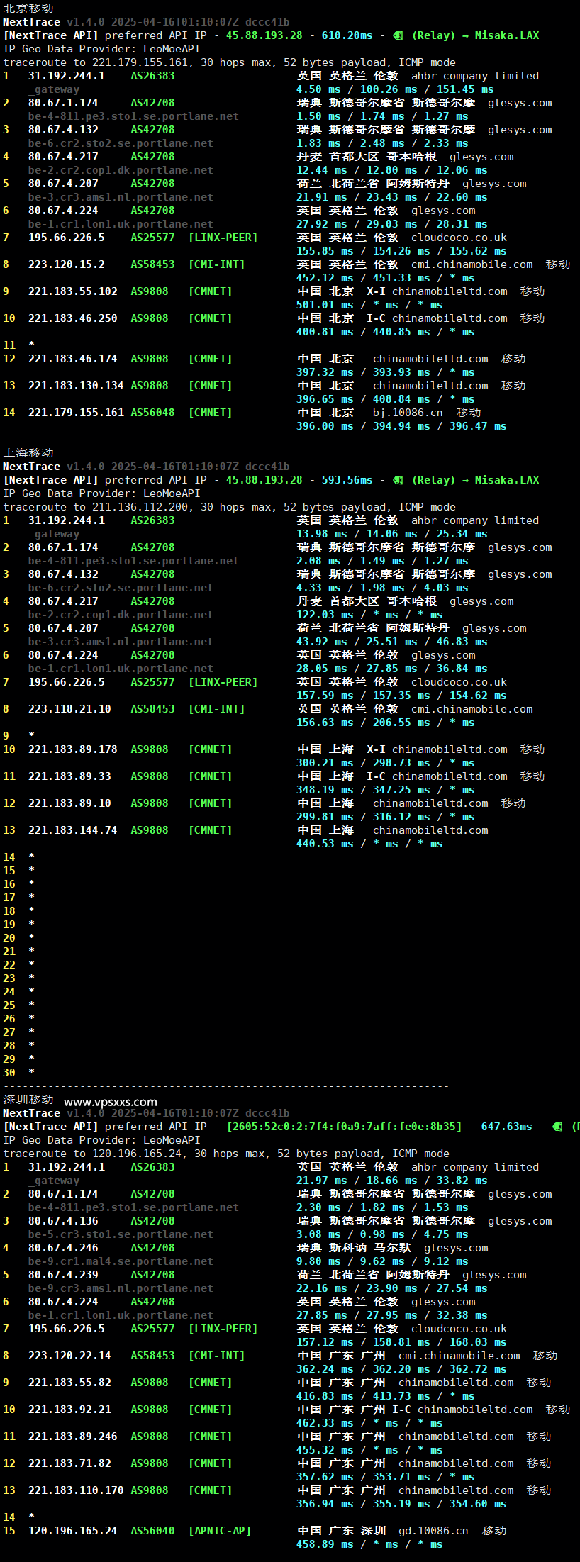 justhost瑞典VPS移动回程路由