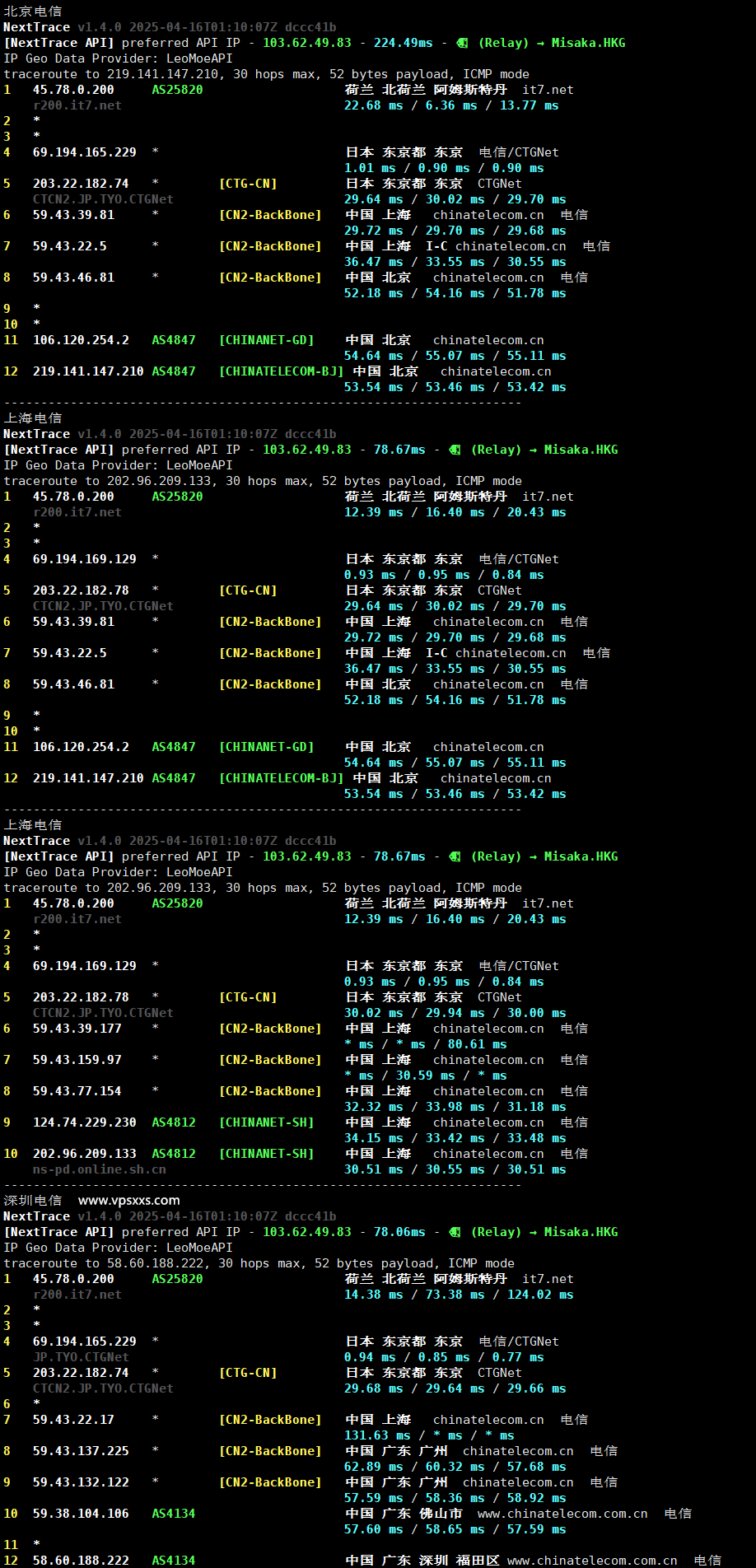 搬瓦工日本东京CN2 GIA VPS电信回程路由