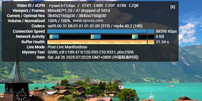 IPRaft德国双ISP VPS看youtube