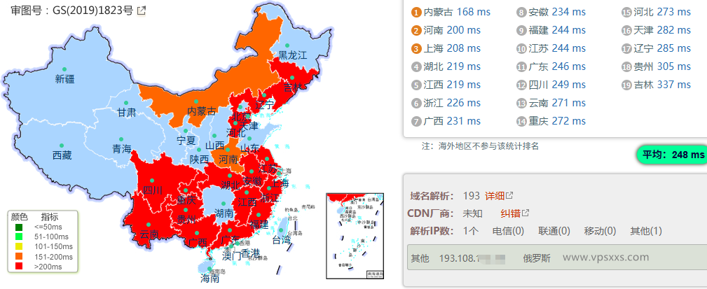justhost阿尔巴尼亚VPS国内ping