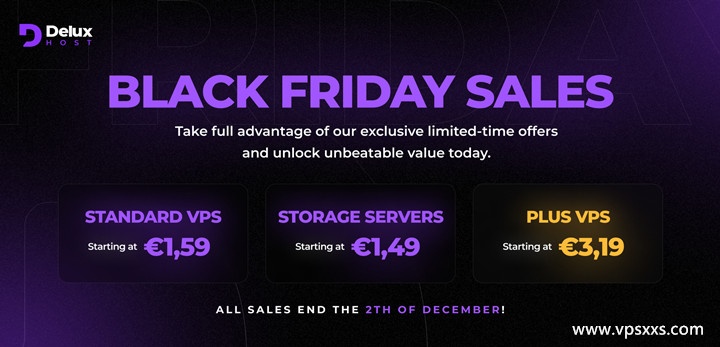 DeluxHost2025年黑色星期五促销
