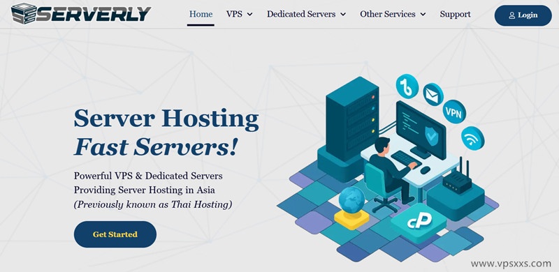 Serverly泰国抗投诉VPS：1核512M/20GB SSD/1TB流量/7.67美元/月，支持支付宝/Paypal/加密货币