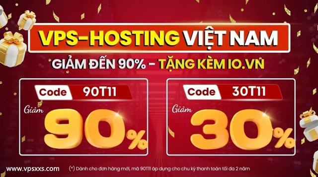 vinahost越南VPS七折：9.82美元/季度，送.IO.VN域名，抗投诉，5天退款保证，支持Paypal
