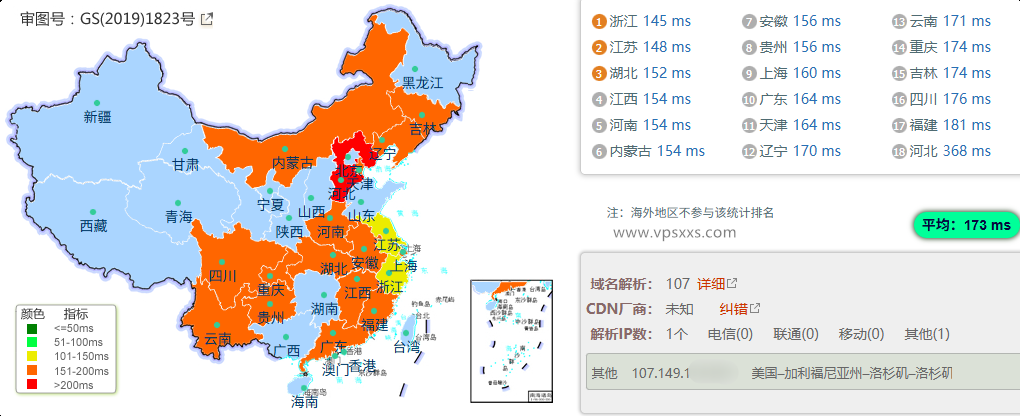 RAKsmart美国西雅图大陆优化VIP VPS国内ping