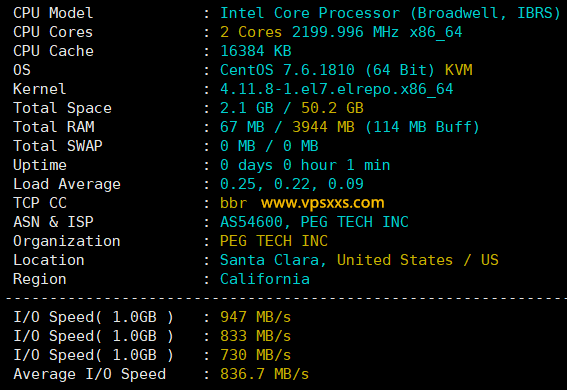 RAKsmart美国西雅图大陆优化VIP VPS硬件测试