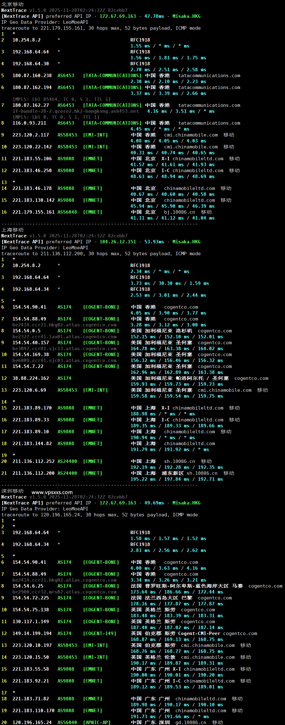 丽萨主机香港iCable住宅VPS移动回程路由