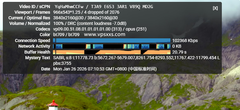 荫云英国双ISP VPS看youtube