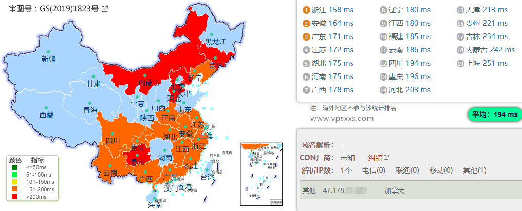AaITR美国Frontier静态家宽VPS国内ping