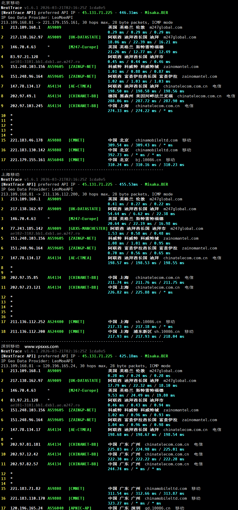 WePC阿联酋TikTok VPS移动回程路由