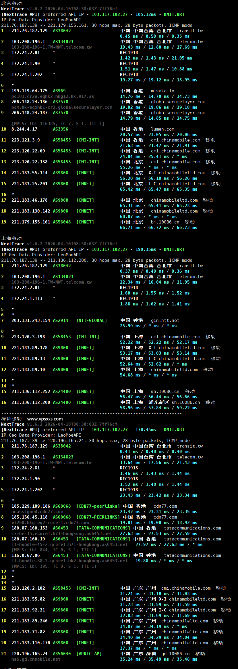 WePC台湾TikTok直播专用VPS移动回程路由