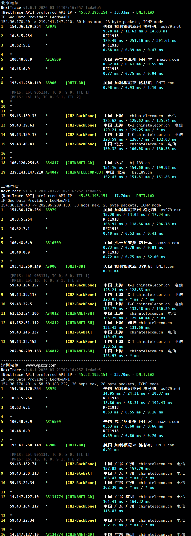 ZgoCloud美国三网精品VPS电信回程路由