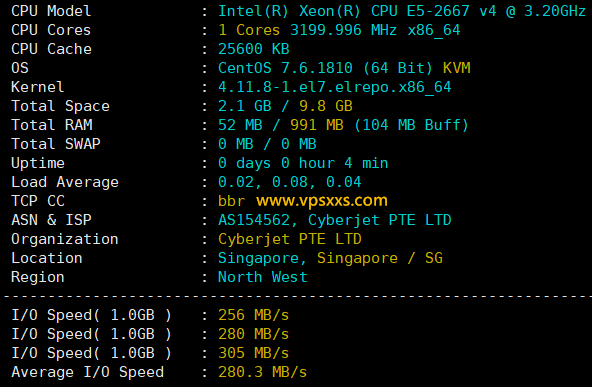 丽萨主机新加坡VPS硬件测试