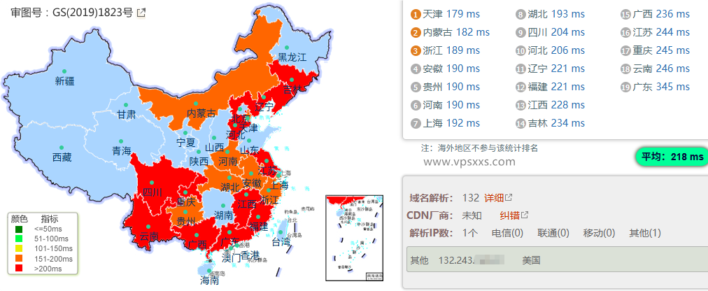 AlexHost法国VPS国内ping