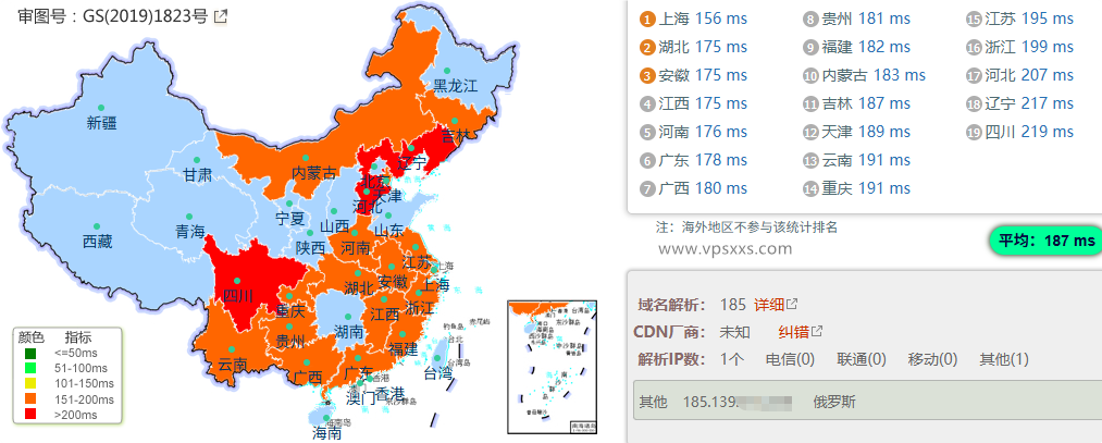 AlexHost美国拉斯维加斯VPS国内ping